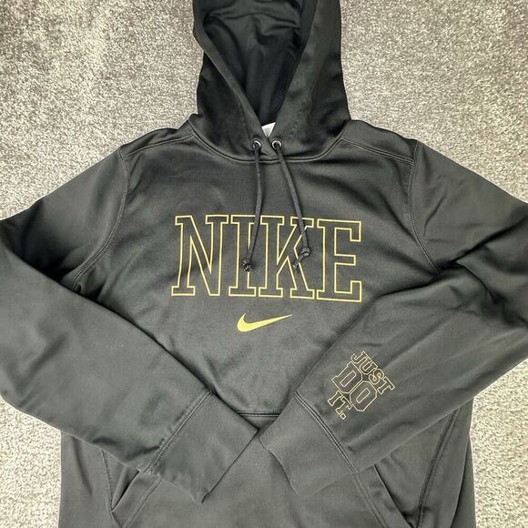 Nike Hoodie Womens Large Regular Pullover Spellout Swoosh Sweatshirt Just Do It - Picture 1 of 9